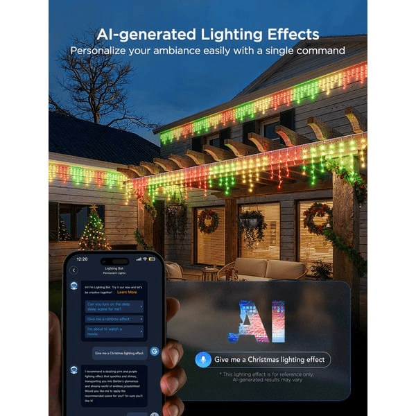 Govee Icicle Lights - 20M Bundle | 2x 10M Smart LED Icicle Strips - TeqClub.com