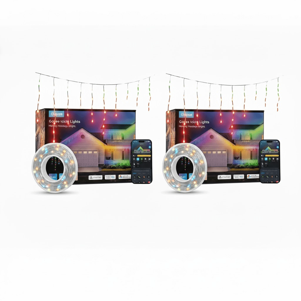 Govee Icicle Lights - 20M Bundle | 2x 10M Smart LED Icicle Strips - TeqClub.com