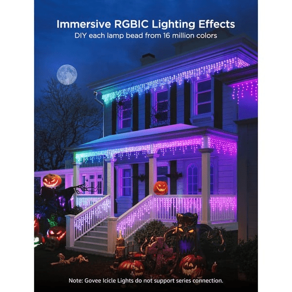 Govee Icicle Lights - 20M Bundle | 2x 10M Smart LED Icicle Strips - TeqClub.com
