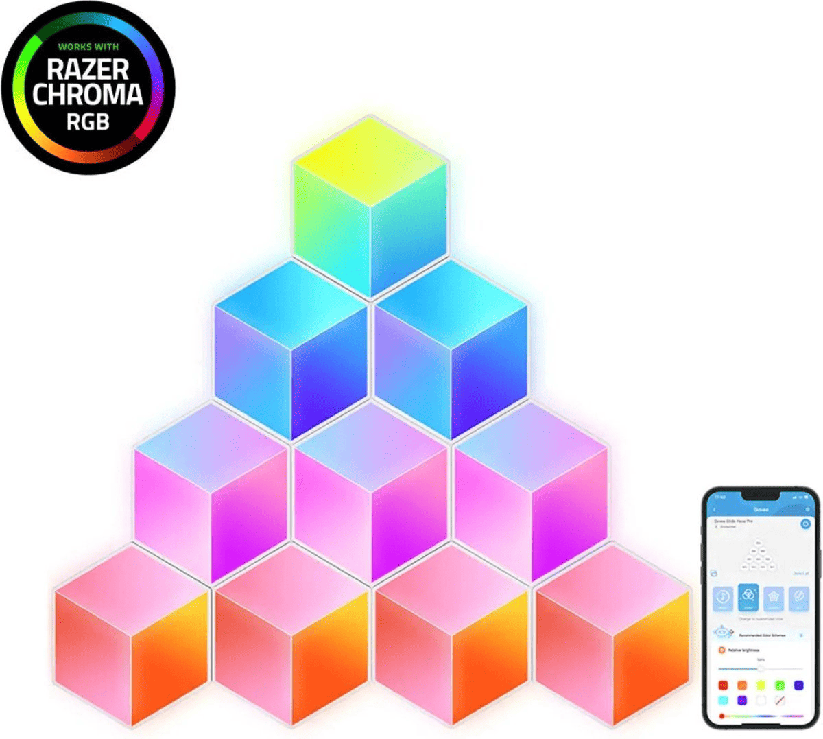 Govee Immersive Lighting Set bundle – Glide Hexa Pro Panels – RGBICWW Light Bars - TeqClub.com