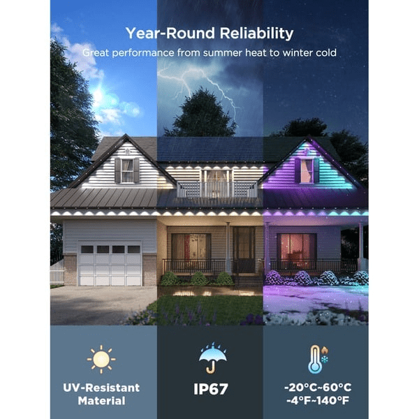 Govee Outdoor Lighting Bundle – 30M Permanent Lights + Flood Lights - TeqClub.com