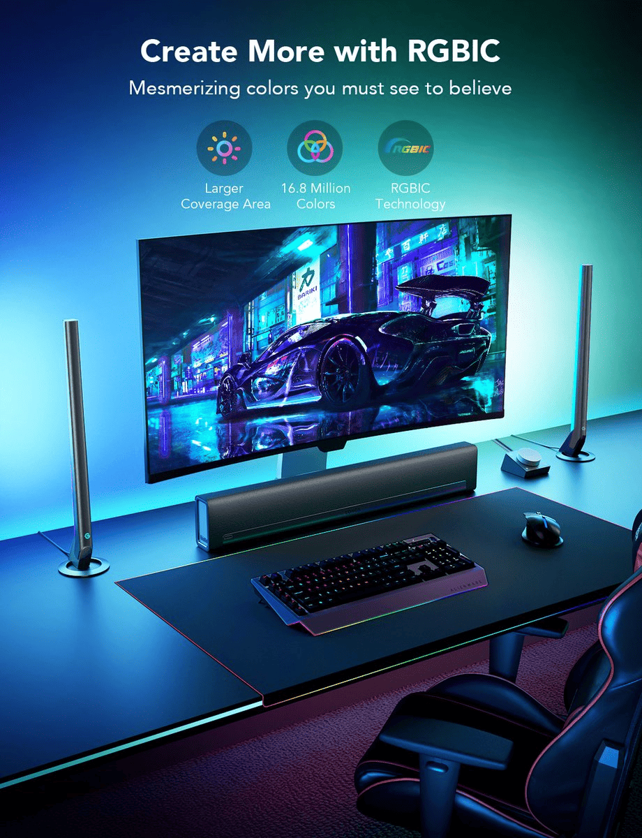 Govee RGBIC Gaming Light Bars H6047 - TeqClub.com