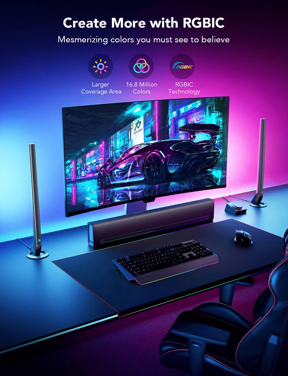 Govee RGBIC Gaming Light Bars H6047 - TeqClub.com