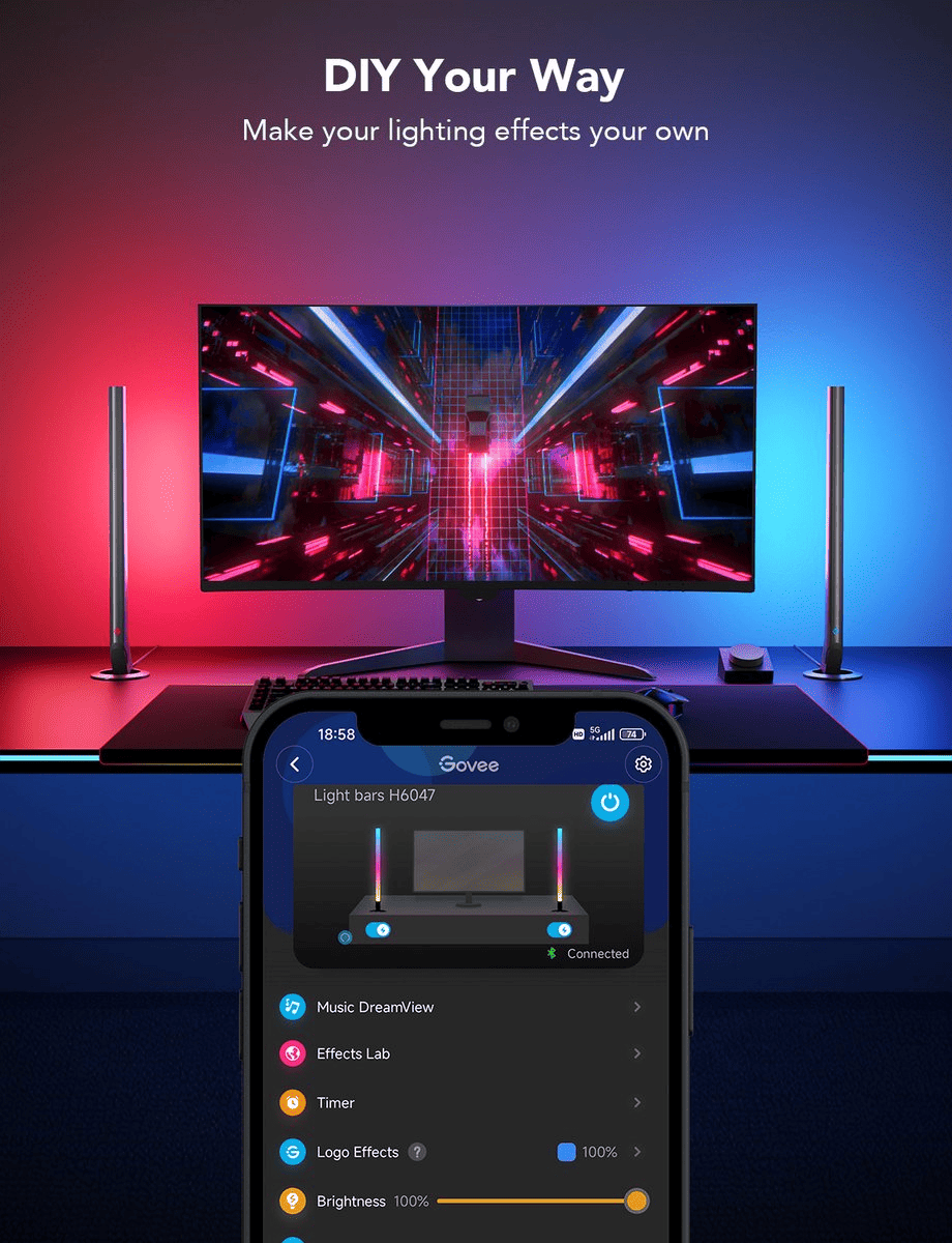 Govee RGBIC Gaming Light Bars H6047 - TeqClub.com