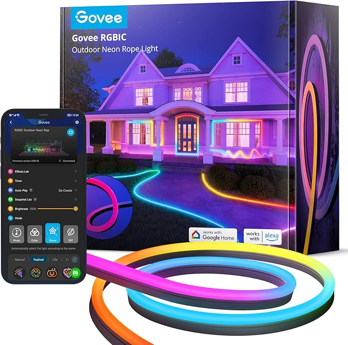 Govee RGBIC Outdoor Neon Strip Lights - 10M - TeqClub.com