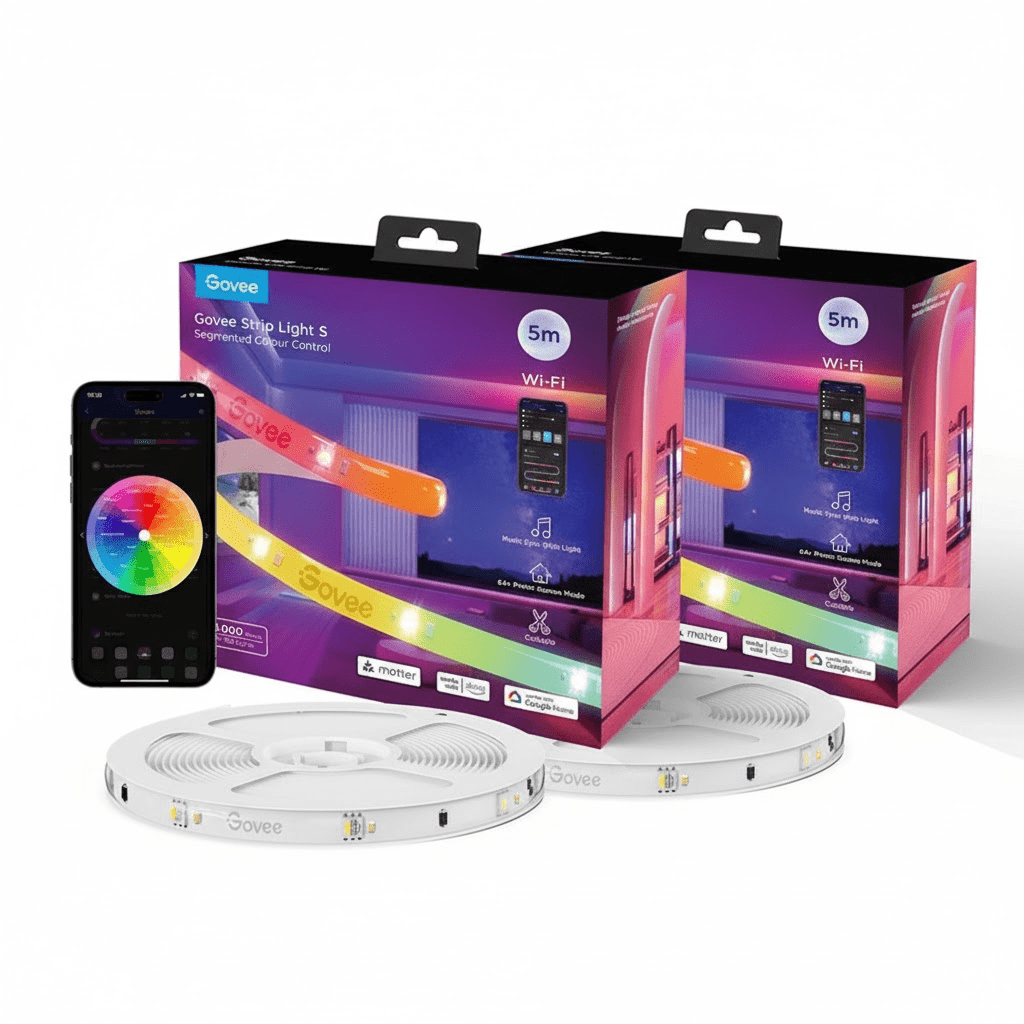 Govee RGBIC Strip Light S (10M) – 2x 5M Smart LED Strips with Protective Coating - TeqClub.com