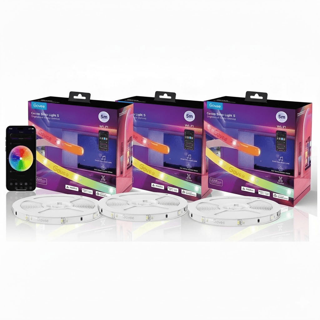 Govee RGBIC Strip Light S (15M) – 3x 5M Smart LED Strips with Protective Coating - TeqClub.com