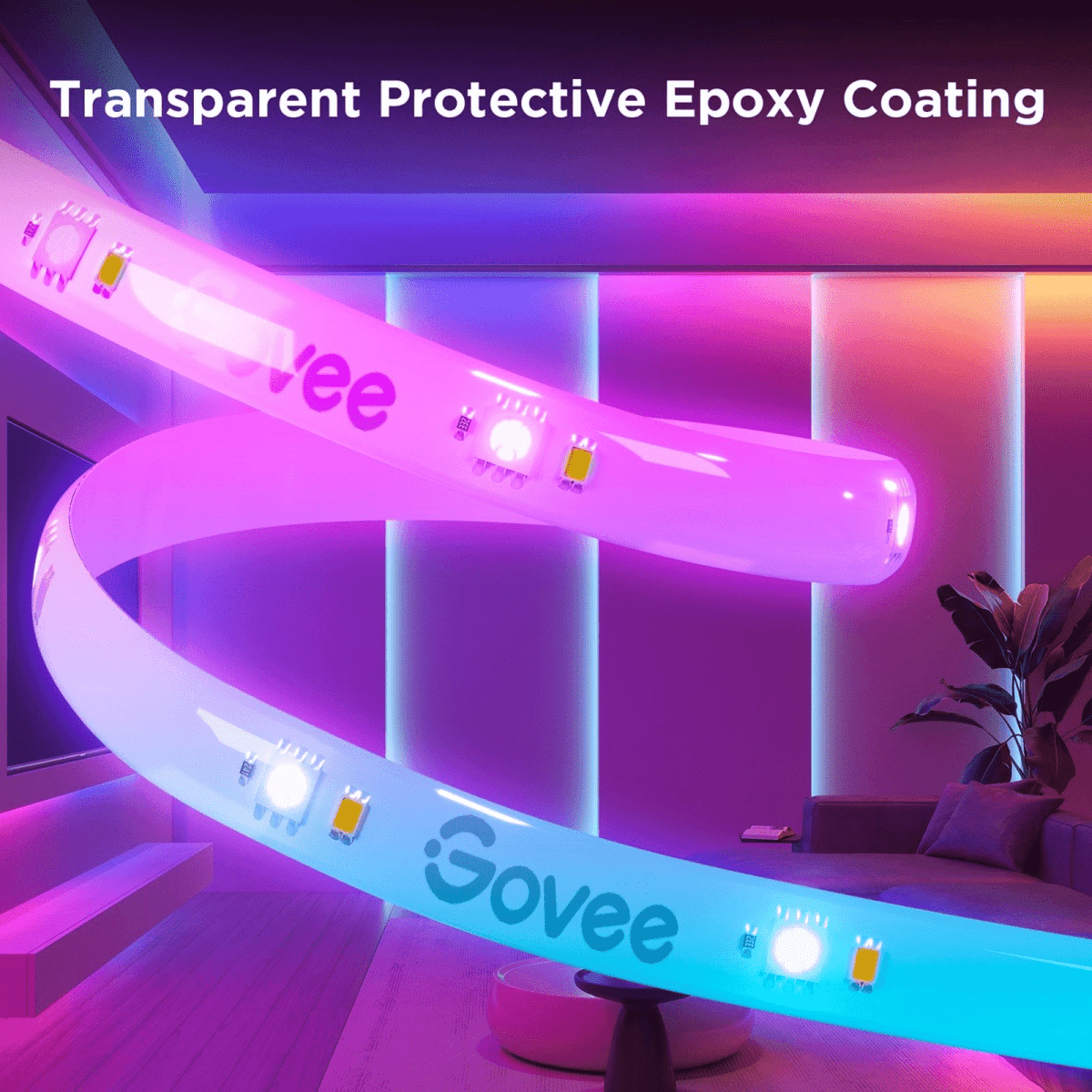 Govee RGBIC Strip Light S - With Protective Coating (5M) - TeqClub.com