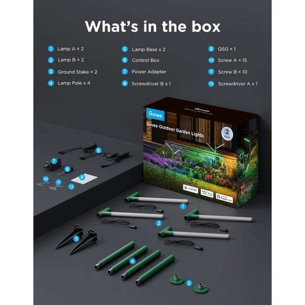 Govee RGBICWW Garden Lights (2x Set) - TeqClub.com