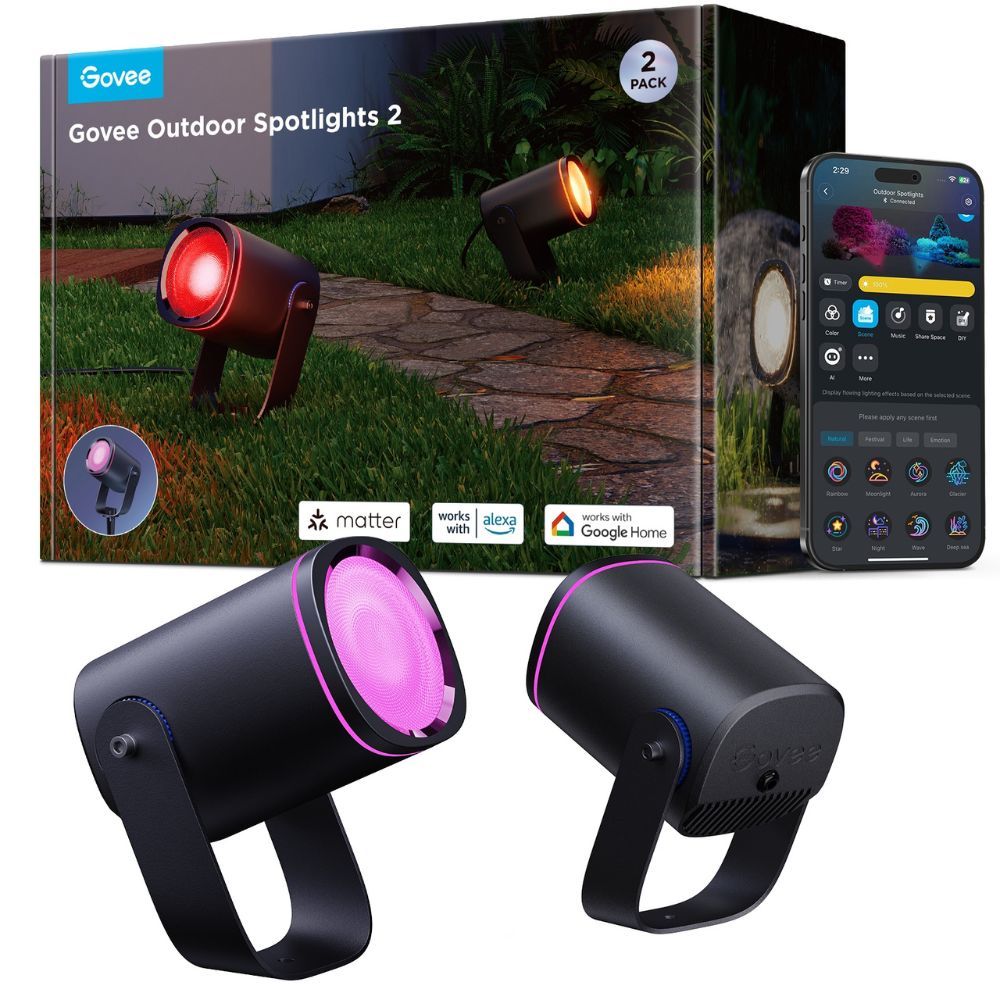 Govee RGBICWW Outdoor Spotlights - TeqClub.com