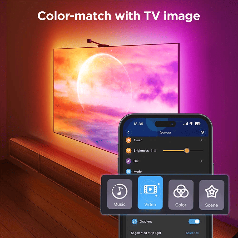 Govee Smart TV Backlight 3S Netflix (for 55 - 65 inch TVs) - TeqClub.com