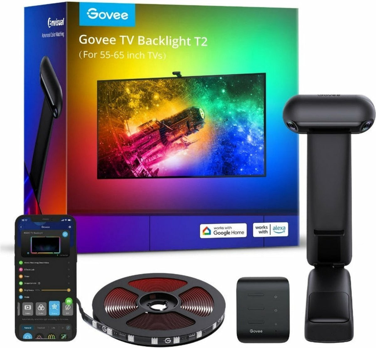 Govee Ultimate Ambiance Bundle – TV Backlight T2 | RGBICWW Floor Lamp Pro - TeqClub.com