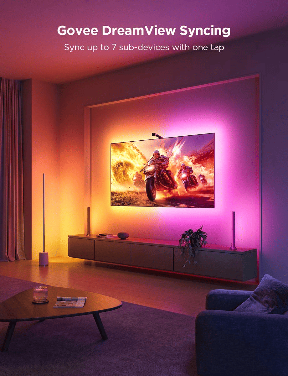Govee Ultimate Sync bundel – Smart AI Sync Box Kit – TV Backlight 3 Lite voor 55 - 65 inch - TeqClub.com