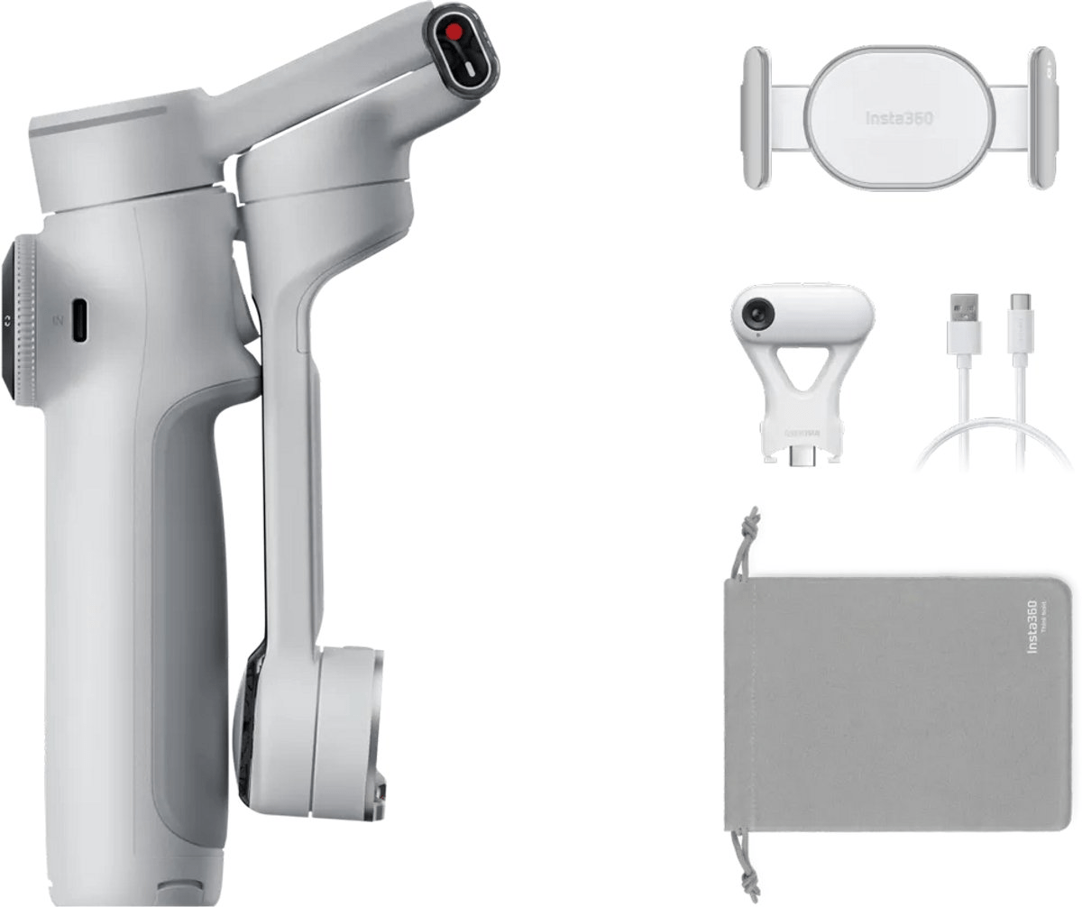 Insta360 Flow 2 Pro AI Tracker Bundle / Stone Gray - TeqClub.com