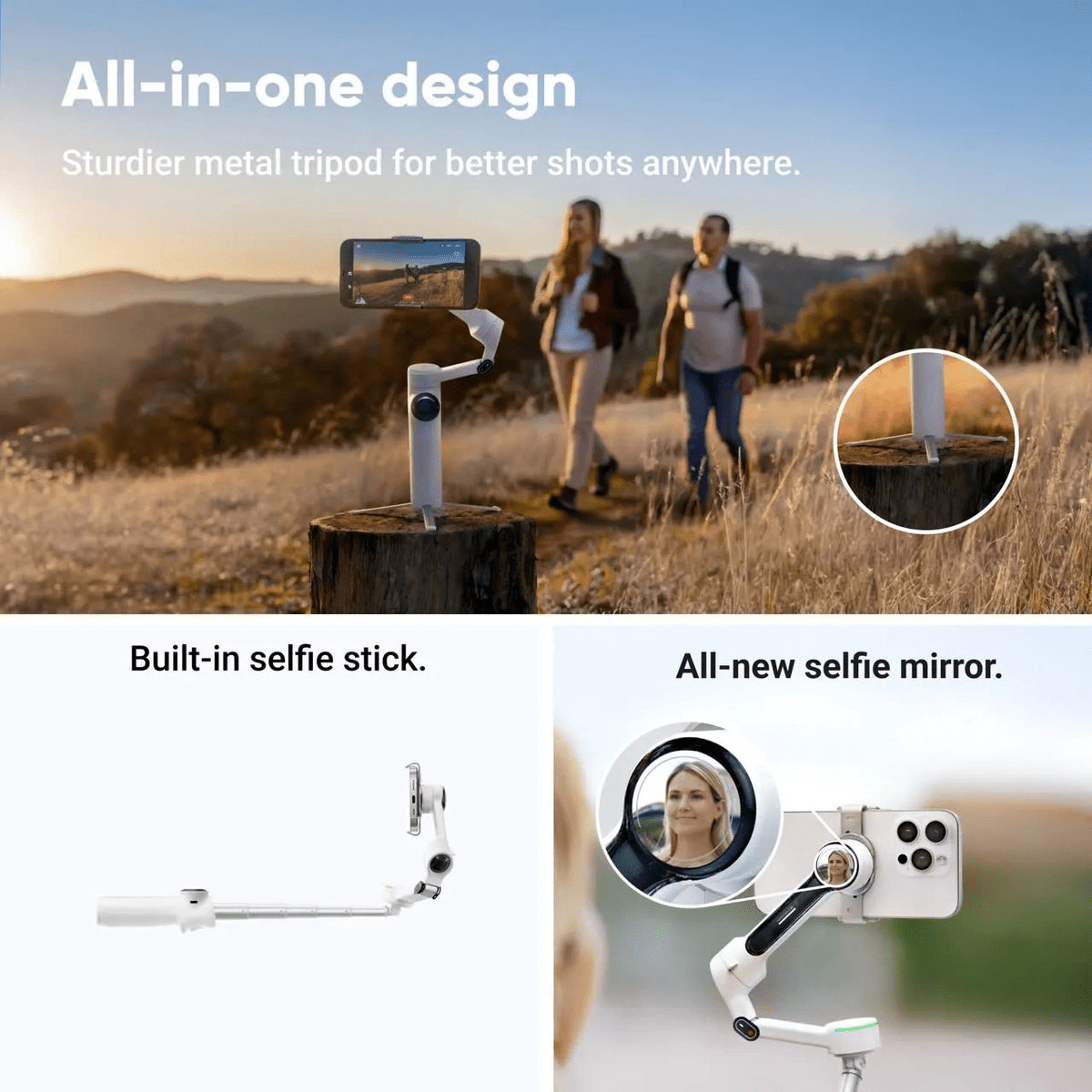 Insta360 Flow 2 Pro AI Tracker Bundle / Stone Gray - TeqClub.com