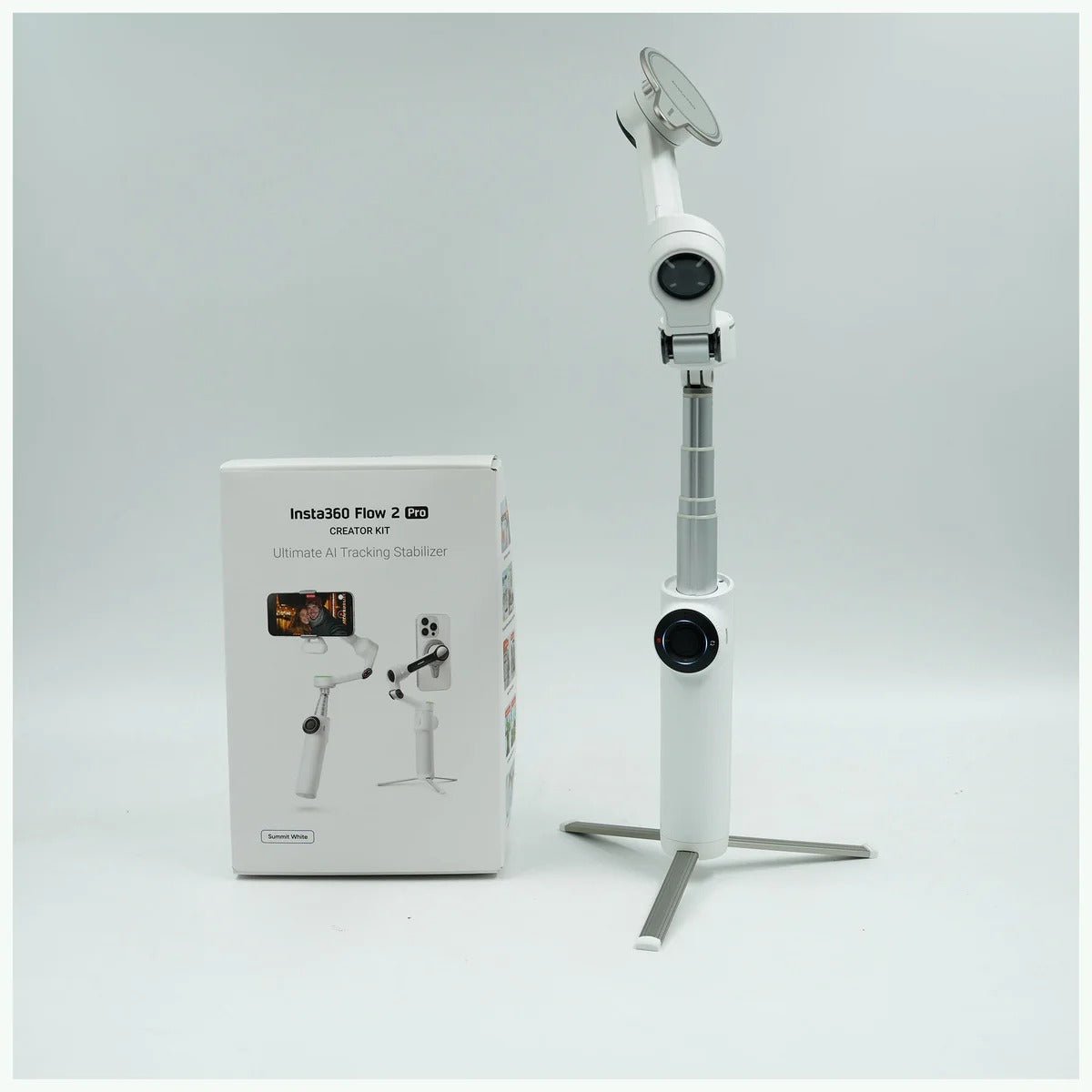 【２回使用】Insta360 Flow 2 Pro クリエイターキット ホワイト Insta360 Flow 2 Pro クリエイター・キット Creator Bundle