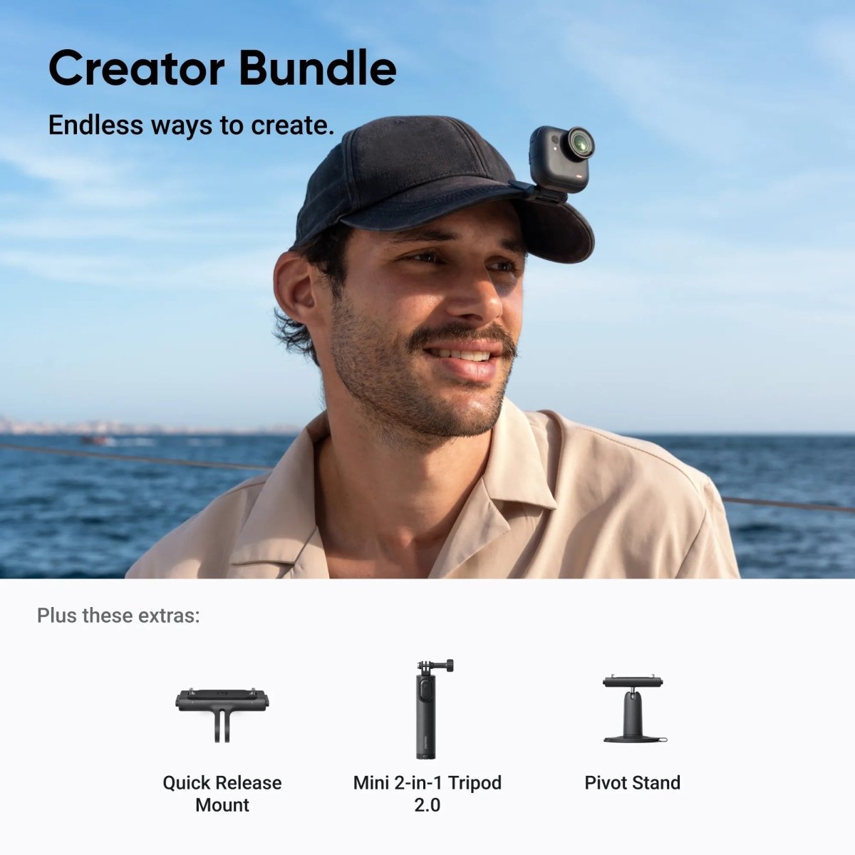 Insta360 GO Ultra Creator Bundle (Midnight Black) - TeqClub.com