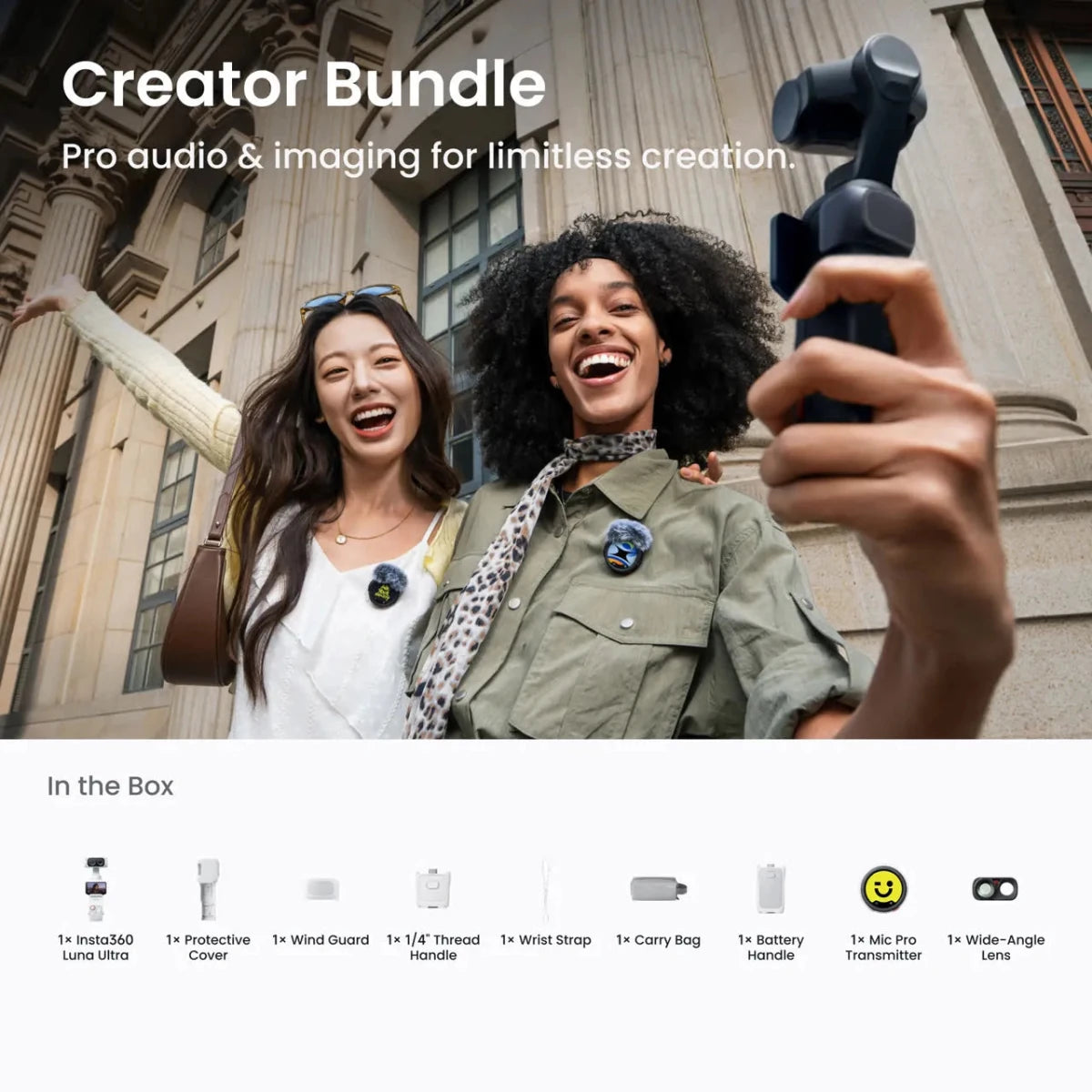 Insta360 Luna Ultra Creator Bundle Cosmic Black - TeqClub.com