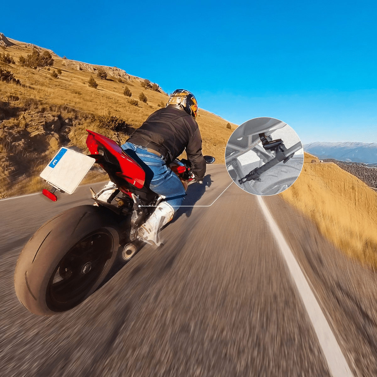 Insta360 Motorcycle Selfie Stick Support Clamp - TeqClub.com