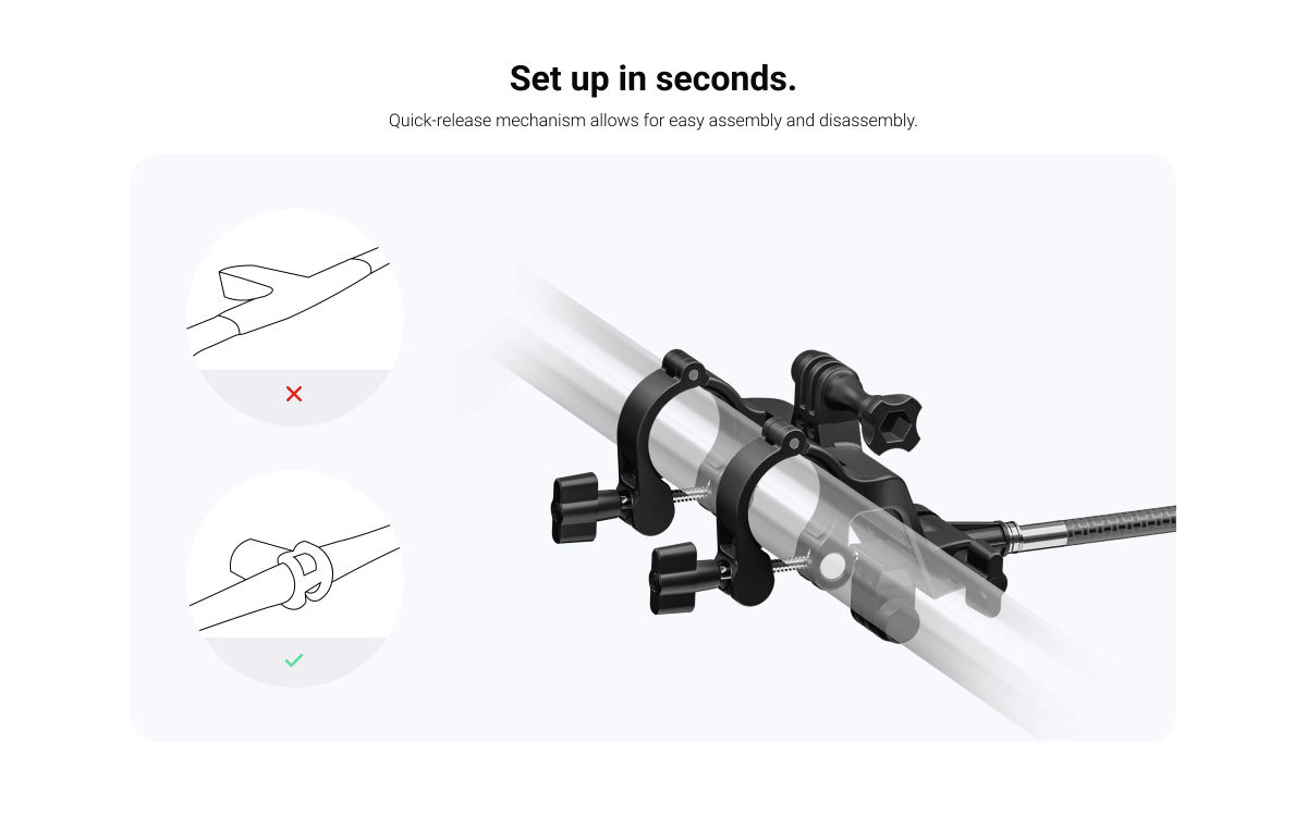 Insta360 ThirdPerson Bike Handlebar Mount - TeqClub.com