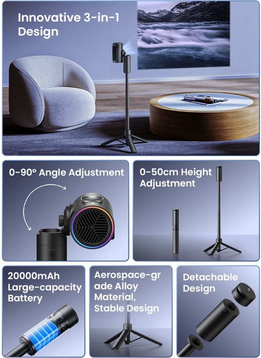 JMGO Portable Power Bank Tripod - TeqClub.com