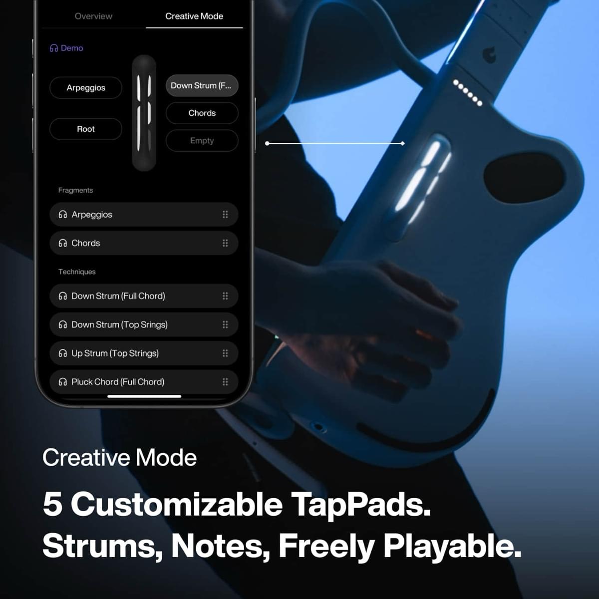 LAVA GENIE - Smart Stringless Guitar - White - TeqClub.com