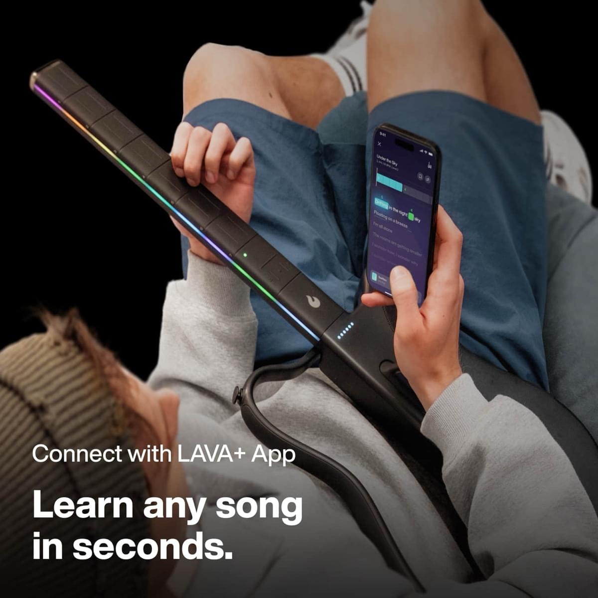 LAVA GENIE - Smart Stringless Guitar - White - TeqClub.com