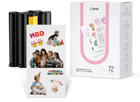 Liene Photo Sticker Cutter Paper - 72 Sheets & 1 Ink - TeqClub.com