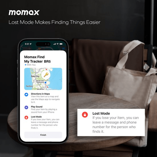 Momax PinTag Find My Tracker Titanium - TeqClub.com