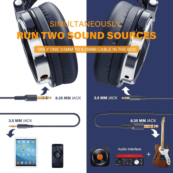 OneOdio Wired Pro 10 Dark Blue Headphones - TeqClub.com