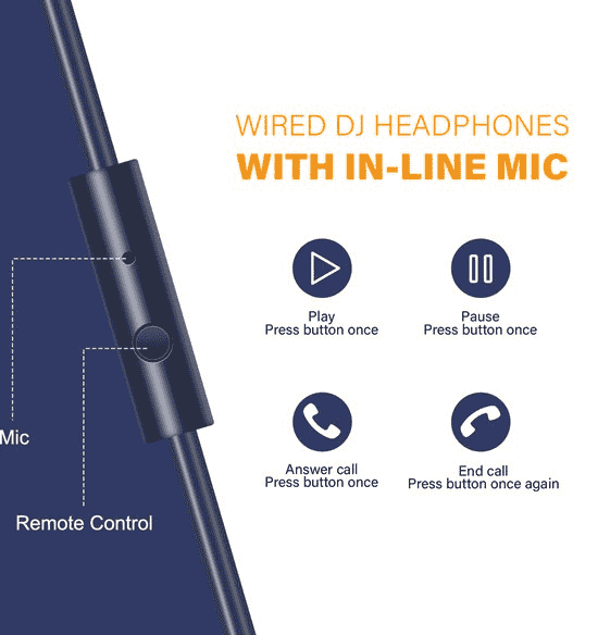 OneOdio Wired Pro 10 Dark Blue Headphones - TeqClub.com