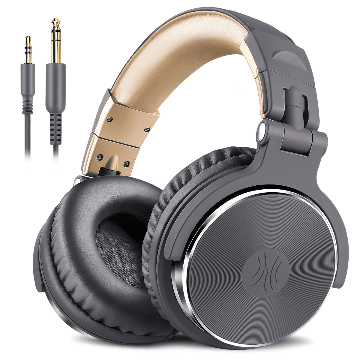 OneOdio Wired Pro 10 Grey Gold Headphones - TeqClub.com
