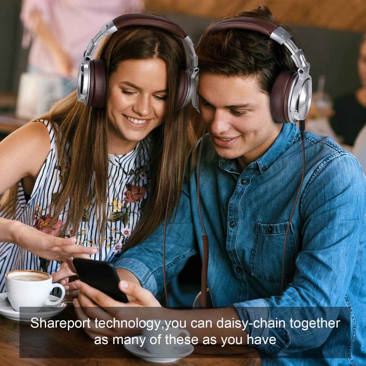 Outlet - OneOdio Wired Pro 40 Silver - brown Headphones - TeqClub.com
