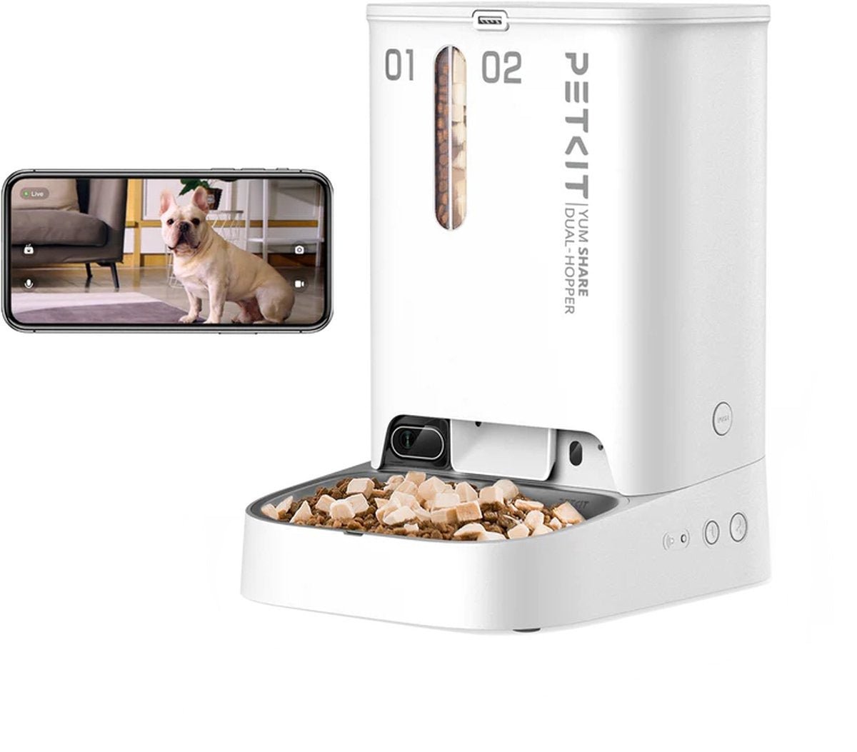 PETKIT - YumShare Dual - Hopper & PETKIT - Feeder Desiccant bundle - TeqClub.com