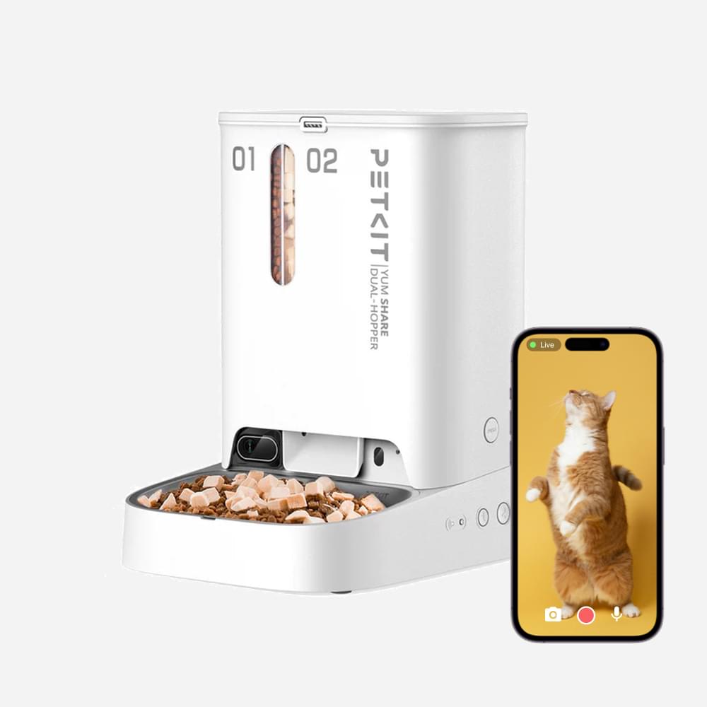 PETKIT YumShare Dual Hopper with Camera - TeqClub.com