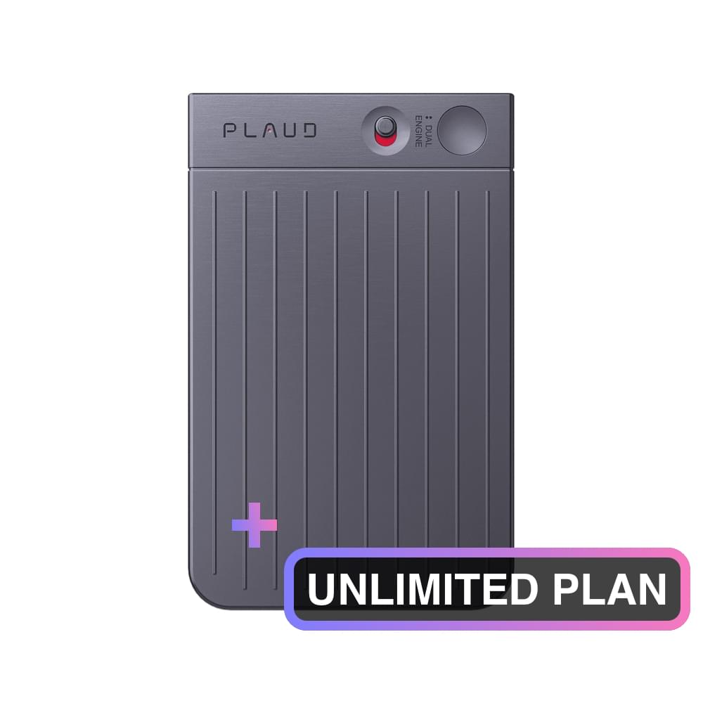PLAUD NOTE Black - Unlimited Plan Bundle - TeqClub.com