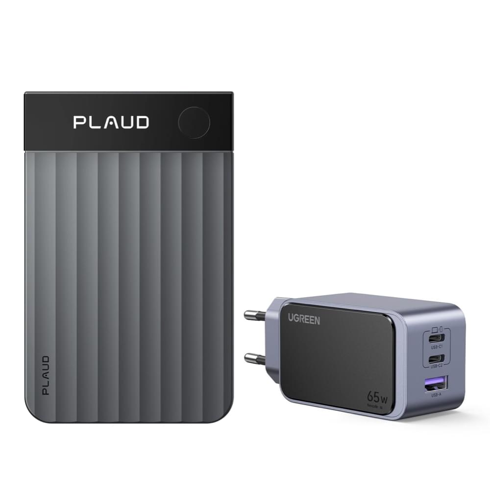 PLAUD NOTE Pro Black Power Bundel - LLM Empowered AI Voice Recorder - AI Memorecorder - TeqClub.com