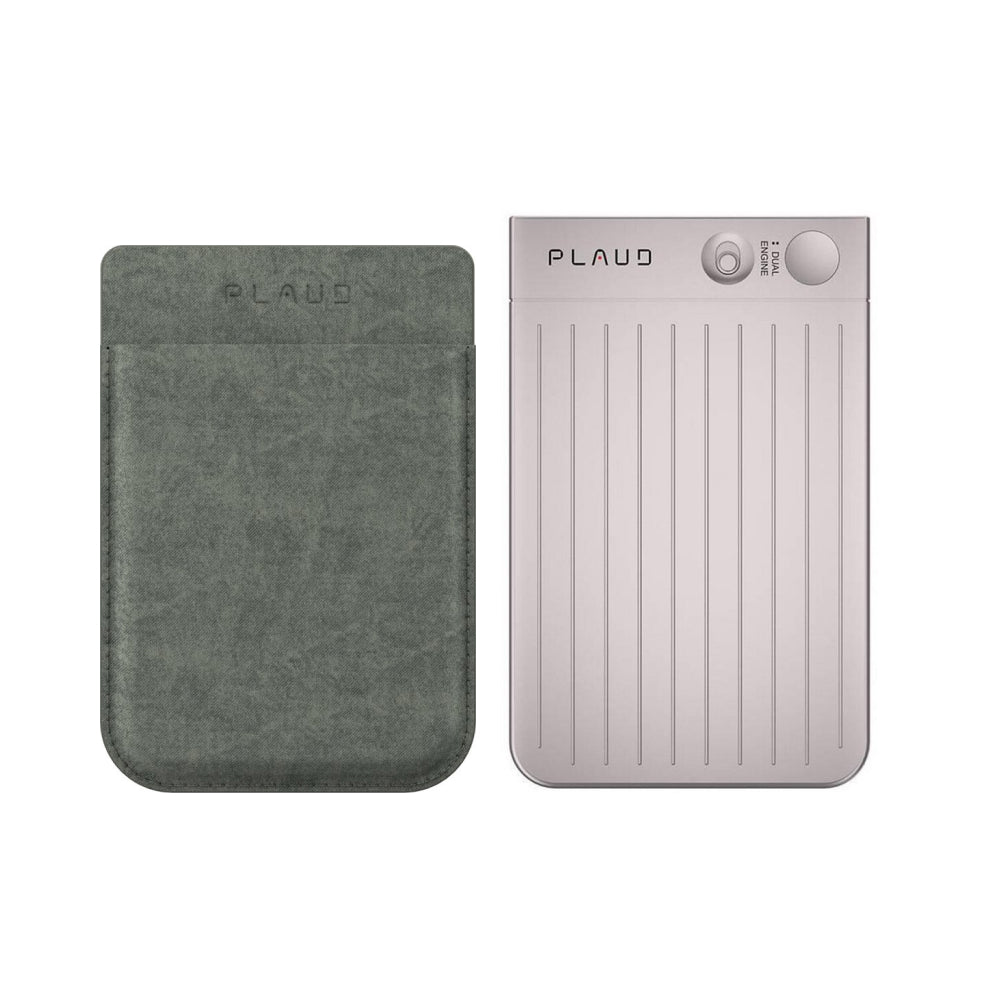 PLAUD NOTE Silver & Case Brown bundle - TeqClub.com
