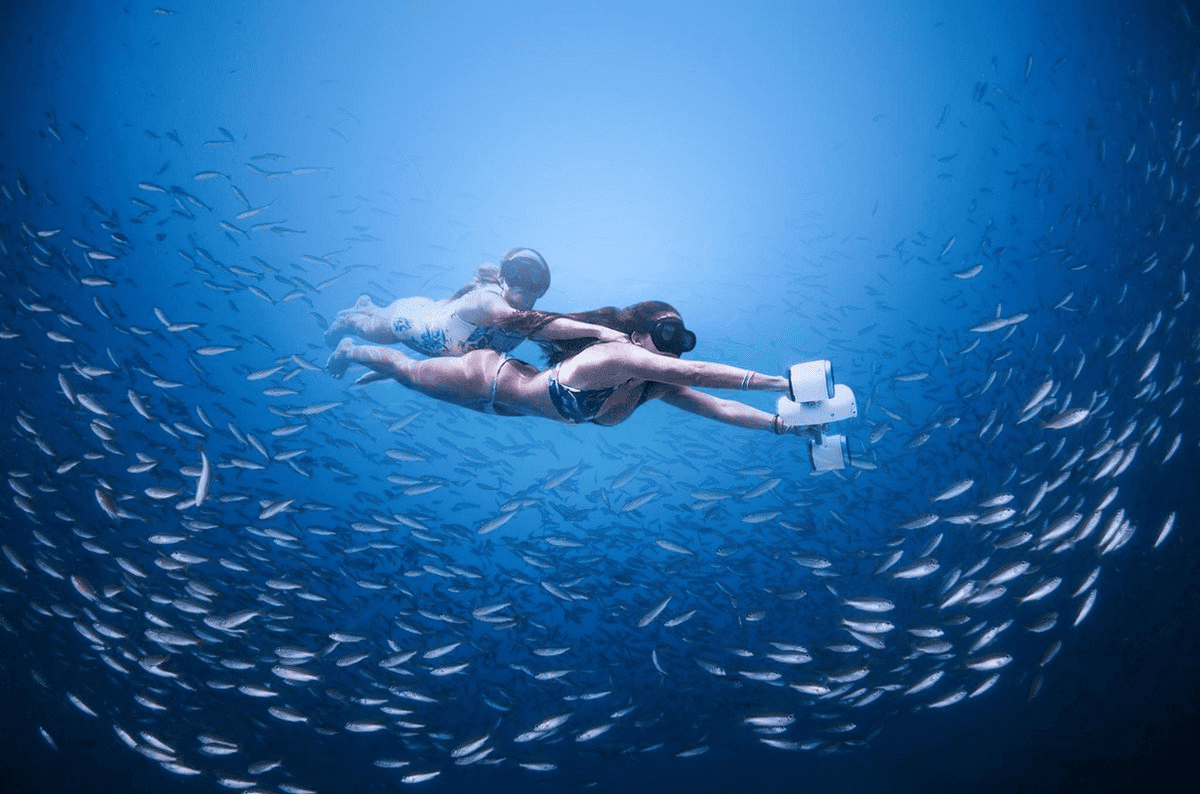 Sublue WhiteShark Mix Underwater Scooter Aqua Blue - TeqClub.com