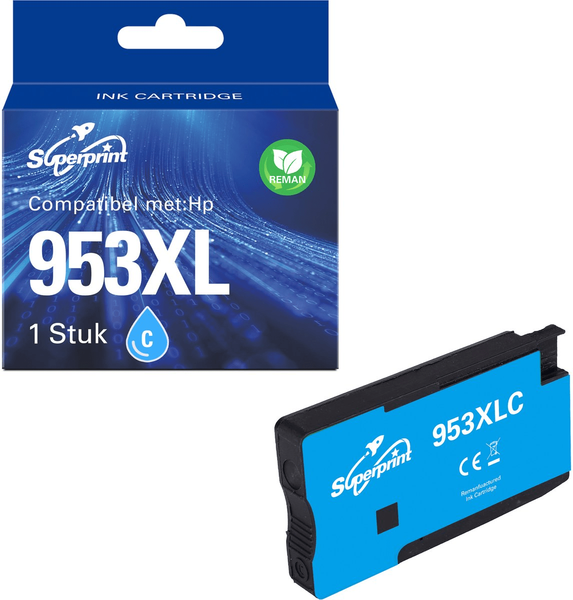 Superprint 953XL High - Capacity Ink Cartridge - Cyan - Compatible with HP 953 - TeqClub.com