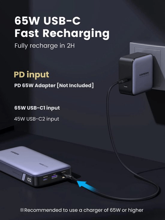 Ugreen 145W powerbank – 25000mAh capaciteit - TeqClub.com