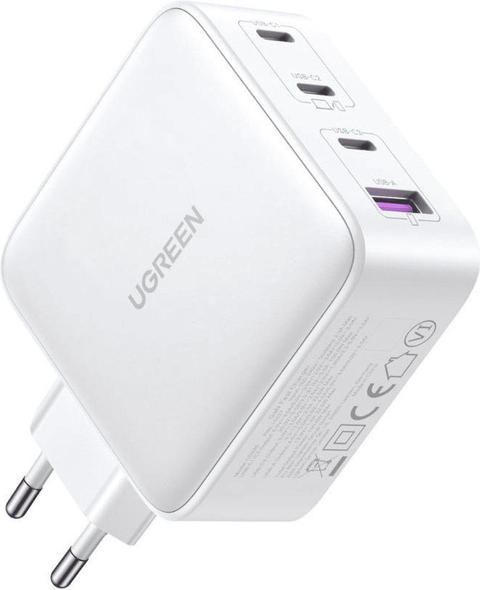 UGREEN Nexode 100W 4 - Port PD GaN Fast Charger EU (White) - TeqClub.com