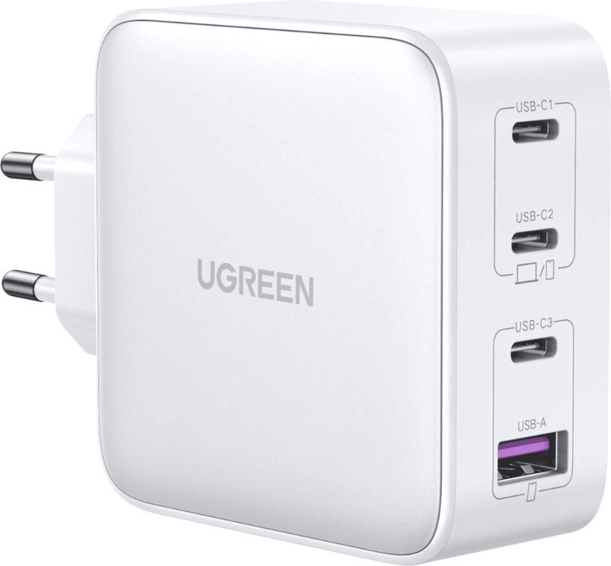 UGREEN Nexode 100W 4 - Port PD GaN Fast Charger EU (White) - TeqClub.com