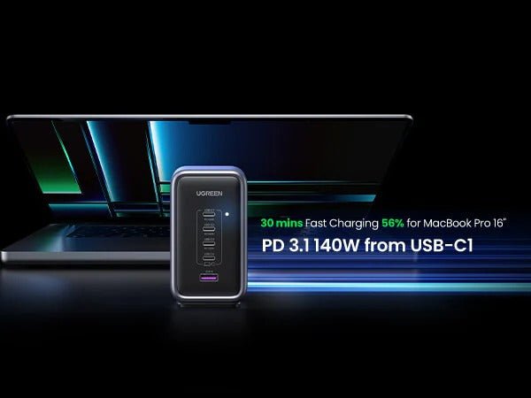 UGREEN Nexode 300W 5 - Port PD GaN Fast Charger EU - TeqClub.com