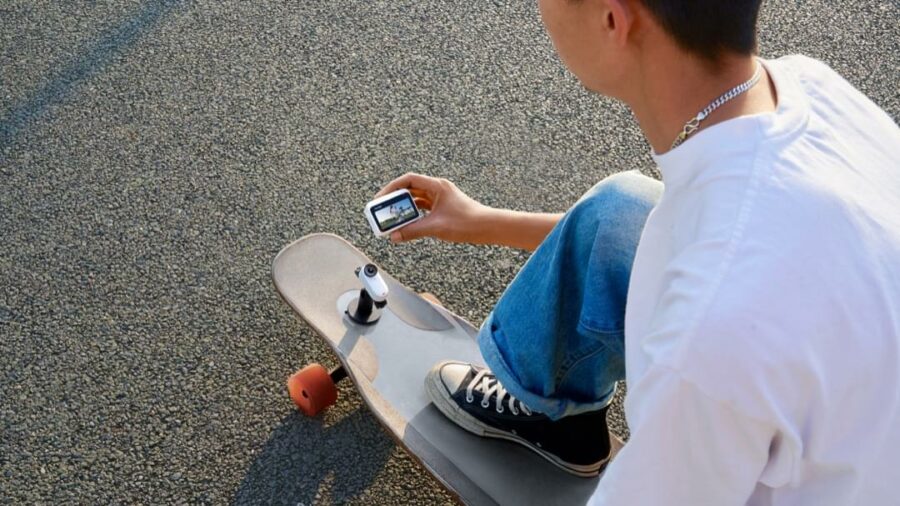 Insta360 GO3 skateboarding