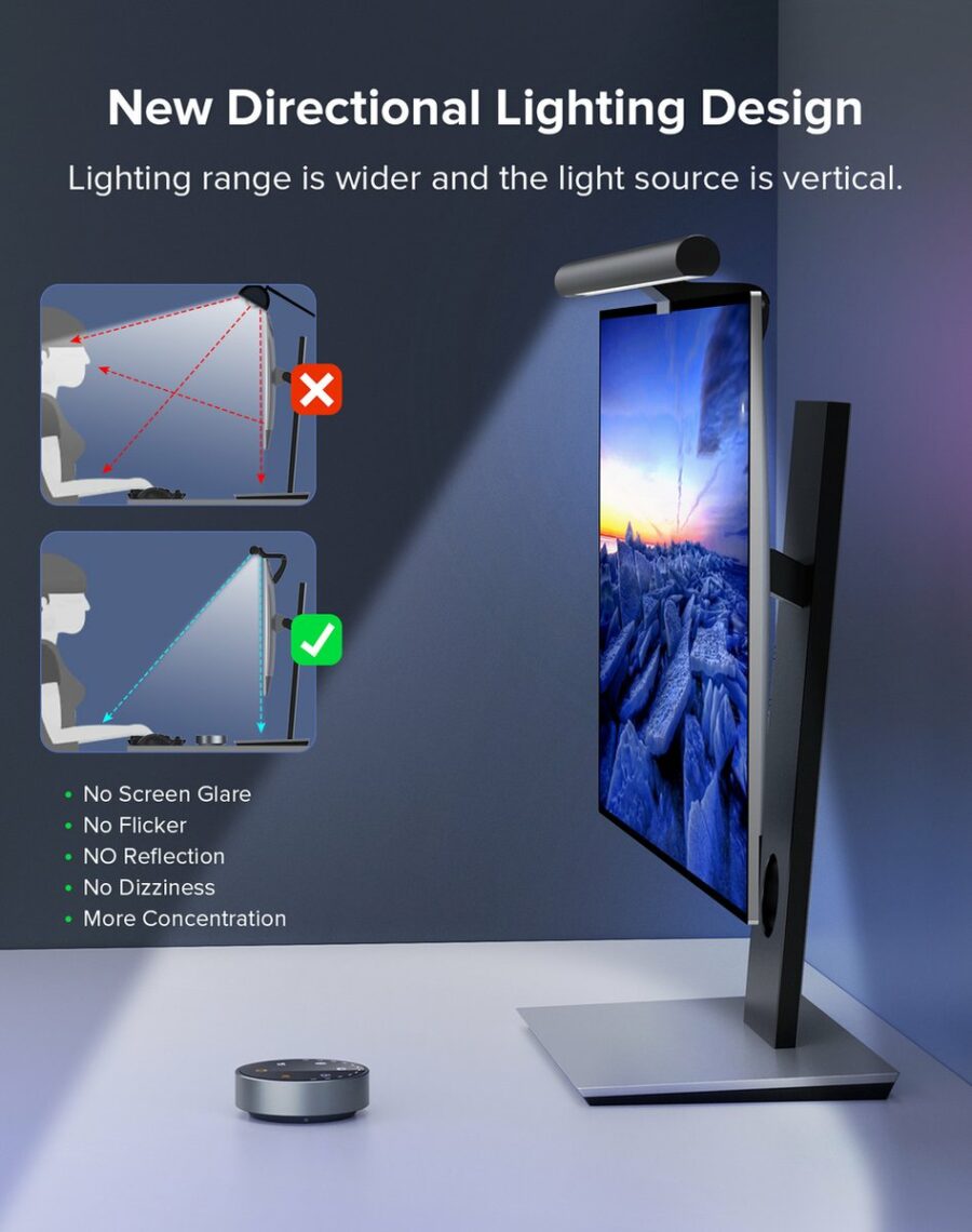 Elesense Computermonitor lichtbalk design