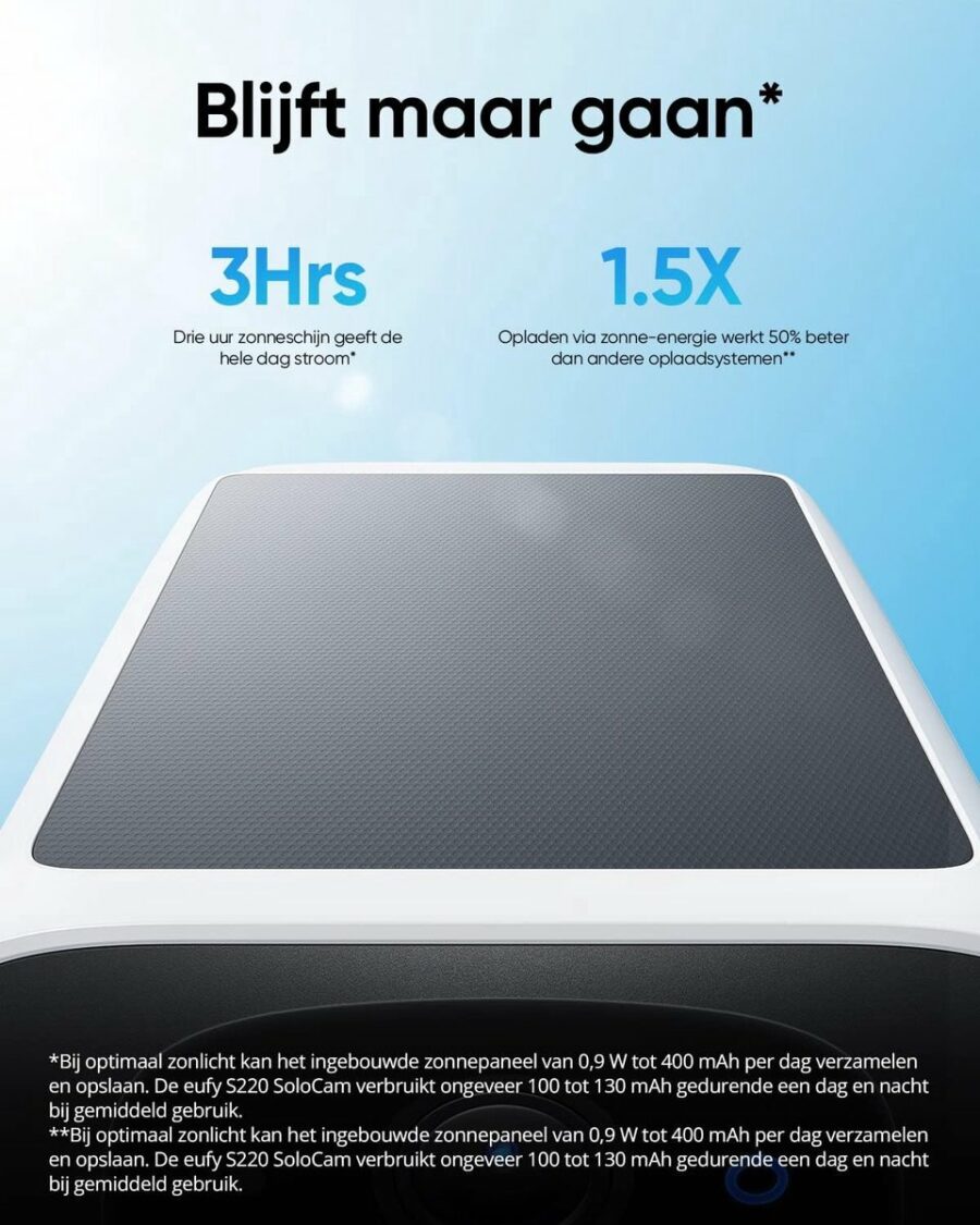 Eufy SoloCam S220 Dual blijf maar gaan